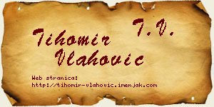 Tihomir Vlahović vizit kartica